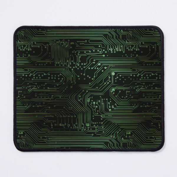 Item preview, Dim Green Circuit Board Seamless Pattern designed and sold by Sturdust.