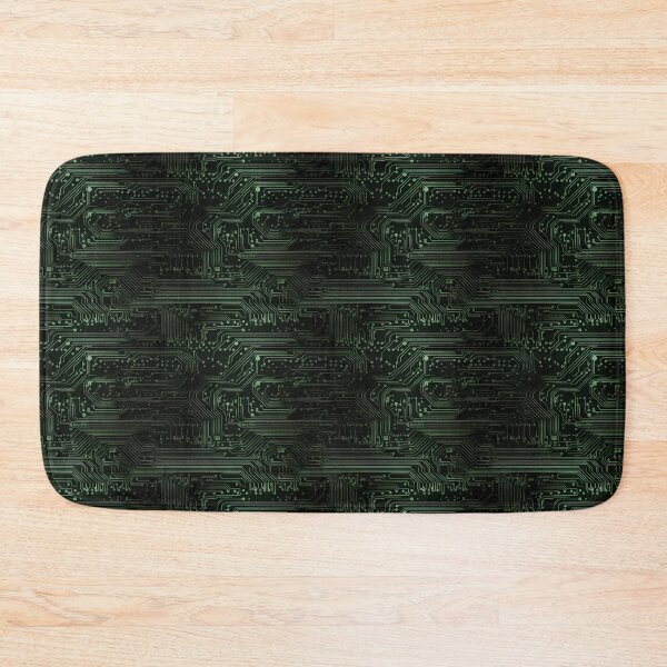 Item preview, Dim Green Circuit Board Seamless Pattern designed and sold by Sturdust.