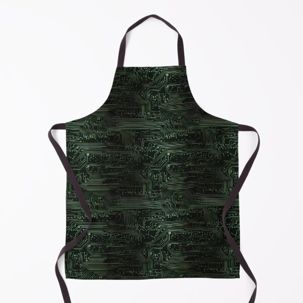 Item preview, Dim Green Circuit Board Seamless Pattern designed and sold by Sturdust.