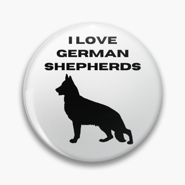 Item preview, I Love German Shepherds Dog Black Text Silhouette designed and sold by GSDDESIGNMERCH.