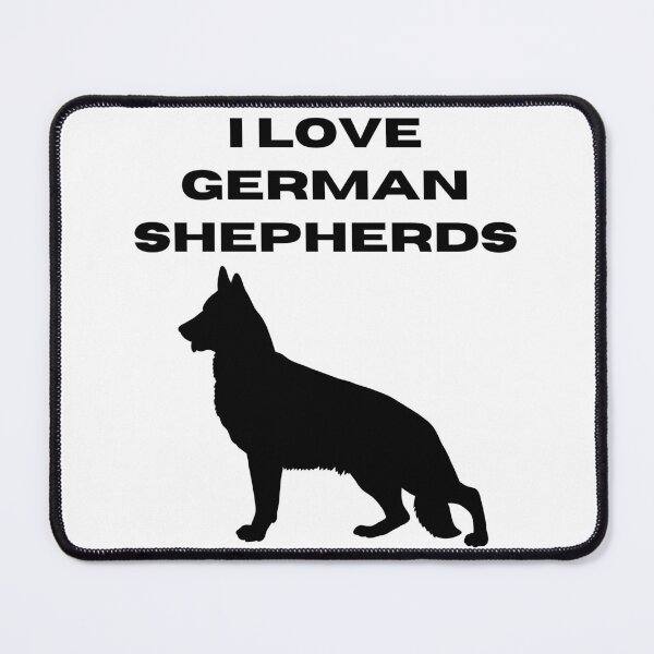 Item preview, I Love German Shepherds Dog Black Text Silhouette designed and sold by GSDDESIGNMERCH.