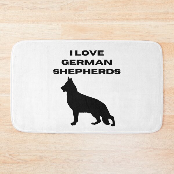 Item preview, I Love German Shepherds Dog Black Text Silhouette designed and sold by GSDDESIGNMERCH.