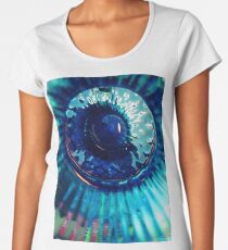 Staring Down the Bottle blue abstract Women's Premium T-Shirt