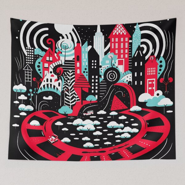 Item preview, "Vibrant Visions of Urban Life" designed and sold by Art-Vortex-fr.