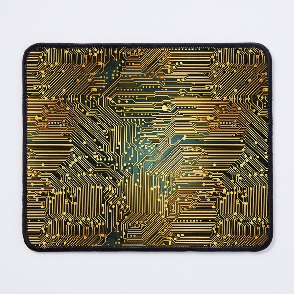 Item preview, Golden Electronic Chip Seamless Pattern designed and sold by Sturdust.