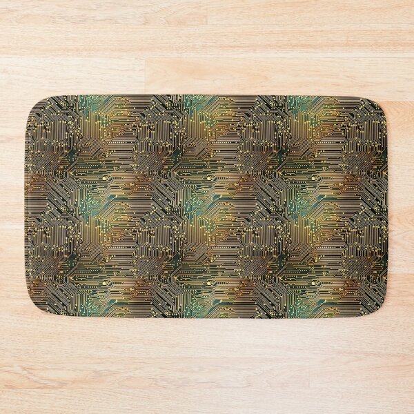 Item preview, Golden Electronic Chip Seamless Pattern designed and sold by Sturdust.