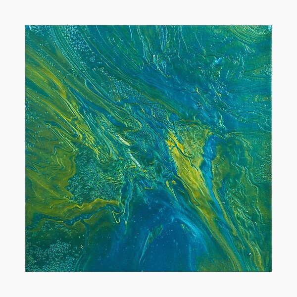 Green & Teal Abstract Photographic Print