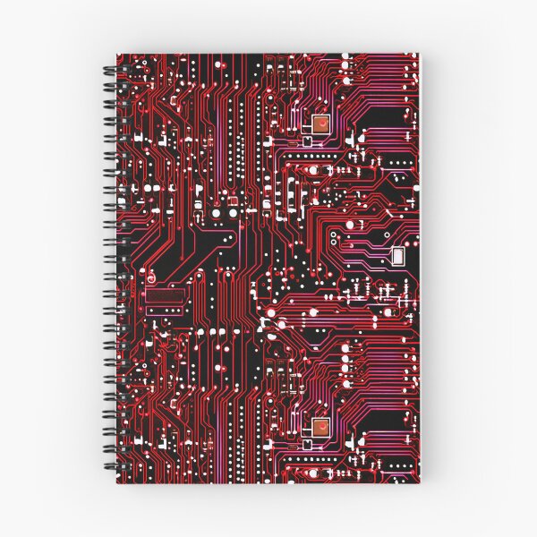 Item preview, Red Cyber Circuitry Seamless Pattern designed and sold by Sturdust.