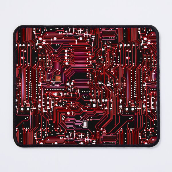 Item preview, Red Cyber Circuitry Seamless Pattern designed and sold by Sturdust.
