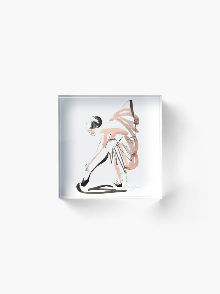 Alternate view of Expressive Watercolor Dance Drawing Acrylic Block