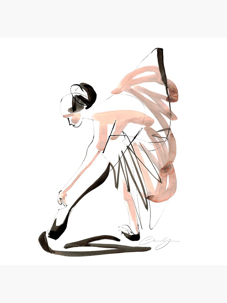 Expressive Watercolor Dance Drawing by CatarinaGarcia