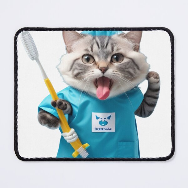 Item preview, Cat Dentist Expressing Importance of Dental Care designed and sold by AmmarTabby.