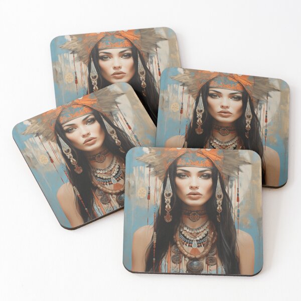 Item preview, A Beautiful Woman in Boho Art Style designed and sold by StudioRedKoala.