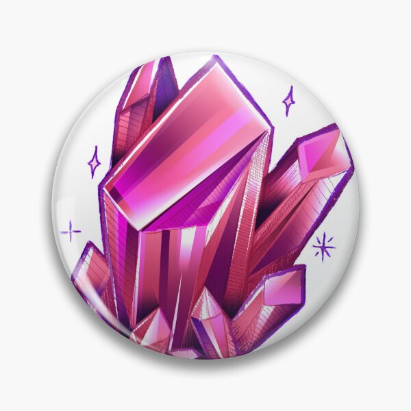 Item preview, Pink shiny crystals gemstones sketch style designed and sold by Miska-art.