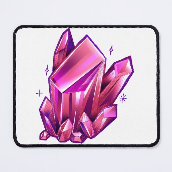 Item preview, Pink shiny crystals gemstones sketch style designed and sold by Miska-art.