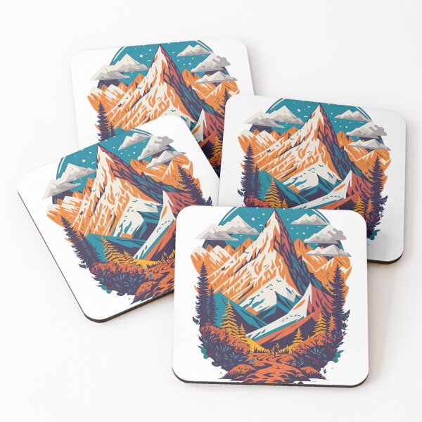 Item preview, Una imagen del diseño de plantilla de ilustración de montaña designed and sold by DreamWorld07.