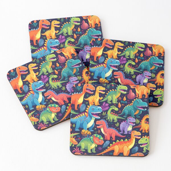Item preview, Funny colorful dinosaurs designed and sold by grebie.