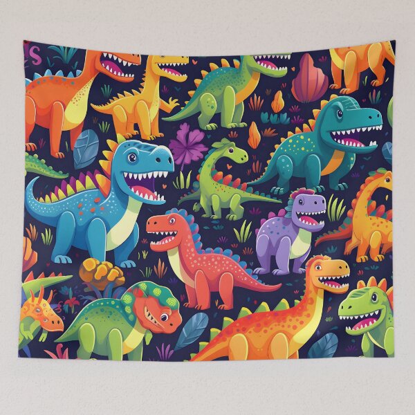 Item preview, Funny colorful dinosaurs designed and sold by grebie.