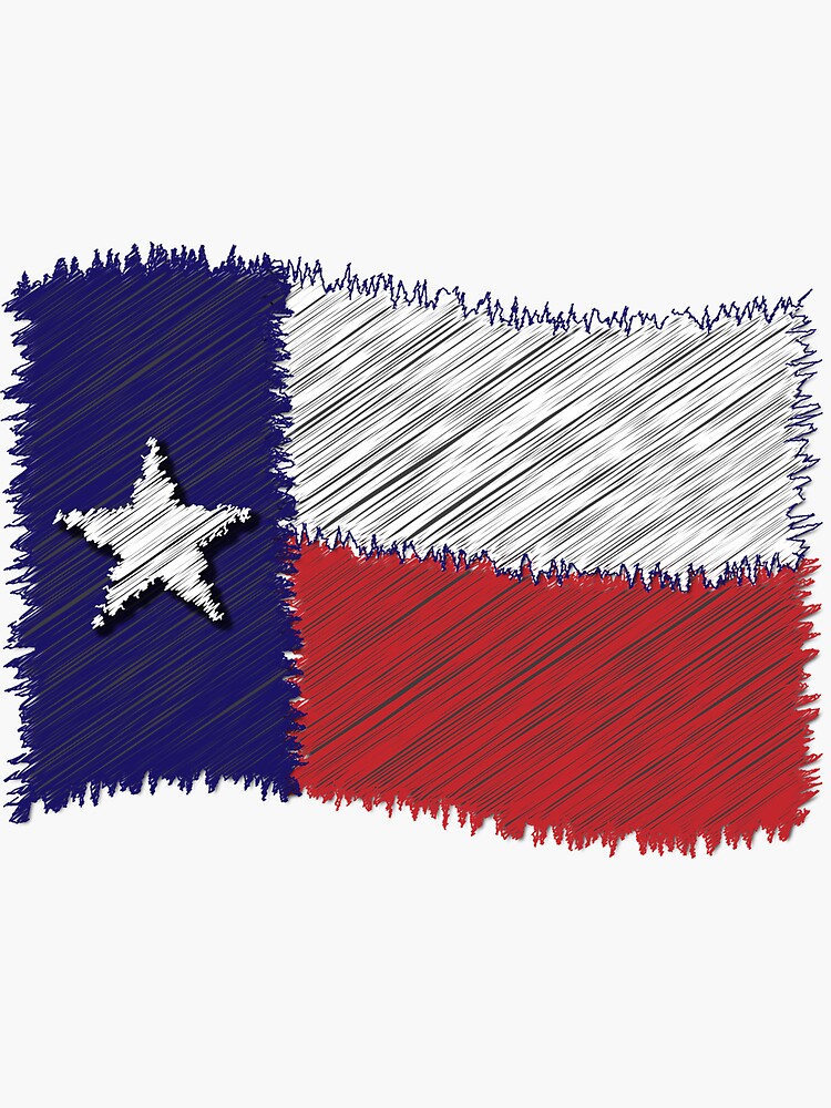 Texas State Flag - Distressed - Color - Removable Patch