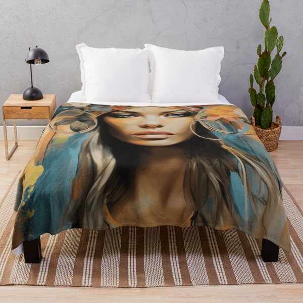Item preview, A Beautiful Woman in Boho Art Style designed and sold by StudioRedKoala.