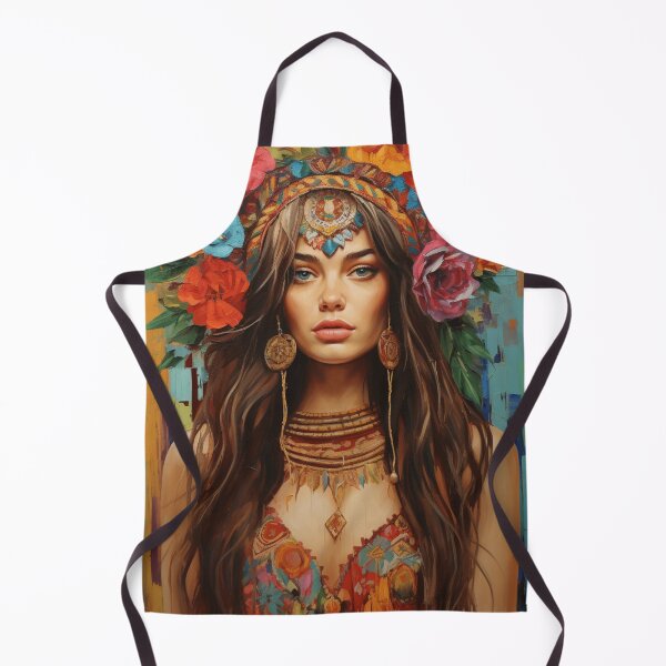 Item preview, A Beautiful Woman in Boho Art Style designed and sold by StudioRedKoala.