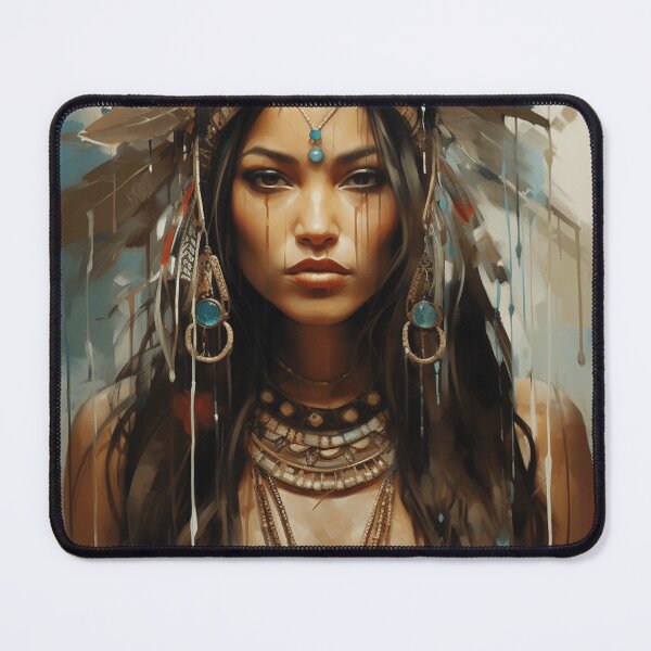 Item preview, A Beautiful Woman in Boho Art Style designed and sold by StudioRedKoala.