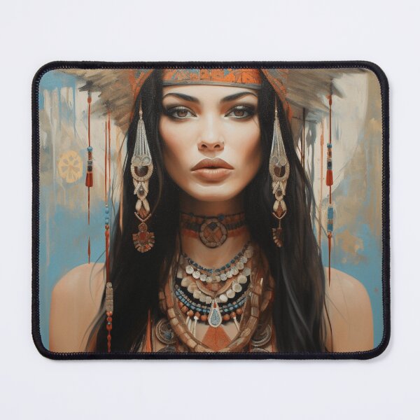 Item preview, A Beautiful Woman in Boho Art Style designed and sold by StudioRedKoala.