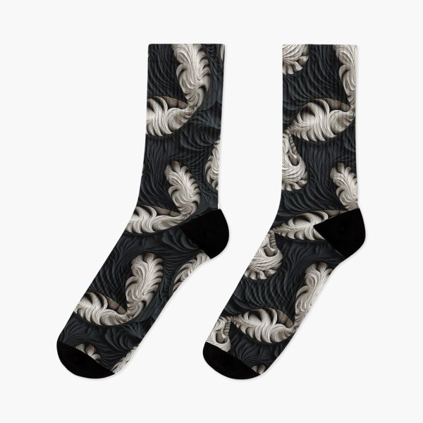 Item preview, Embossed Black & White Fractal Pattern designed and sold by Sturdust.