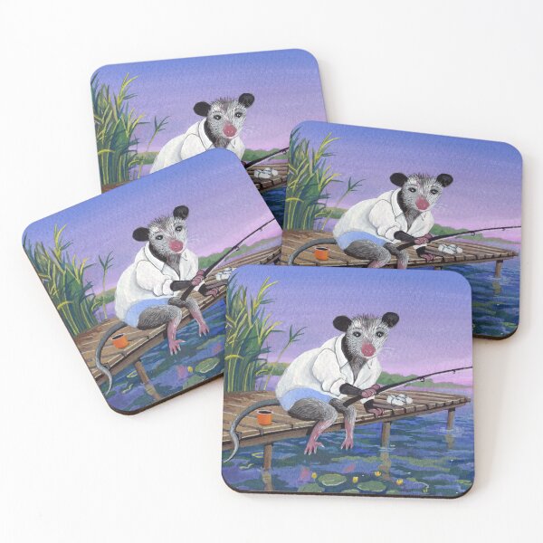 Item preview, Opossum Fishing designed and sold by Ekaterina Khozatskaya.