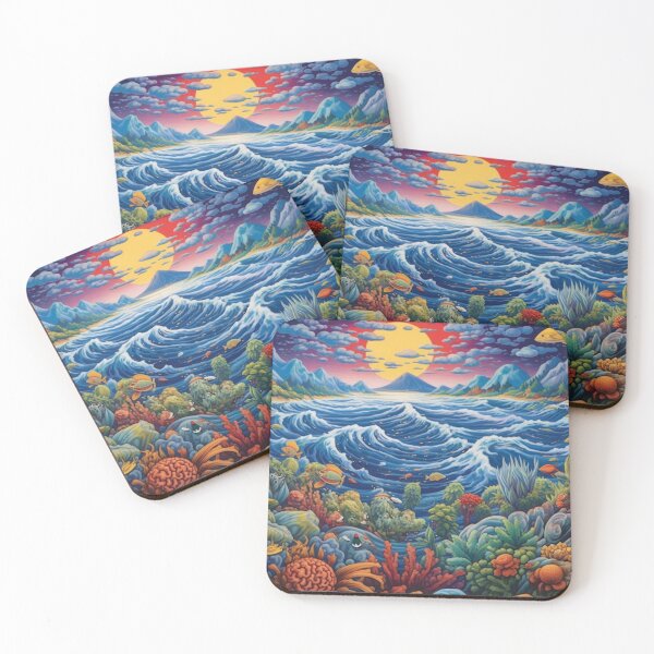 Item preview, Mount and Wave Sky Landscape Art designed and sold by JustArtDesign9.