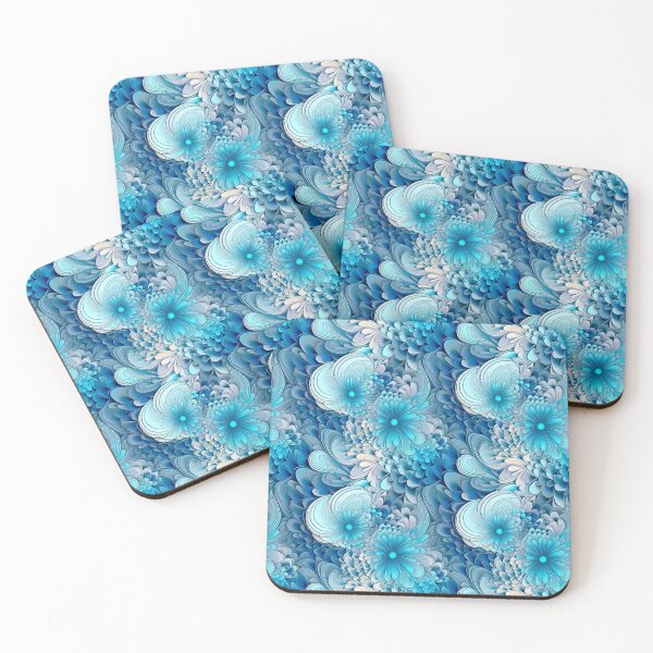 Item preview, Blue Icy Floral Fractal Pattern designed and sold by Sturdust.