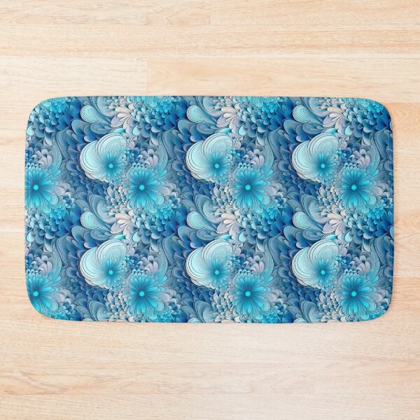 Item preview, Blue Icy Floral Fractal Pattern designed and sold by Sturdust.