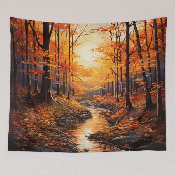 Item preview, Autumn Forest with Vibrant Foliage designed and sold by StudioRedKoala.