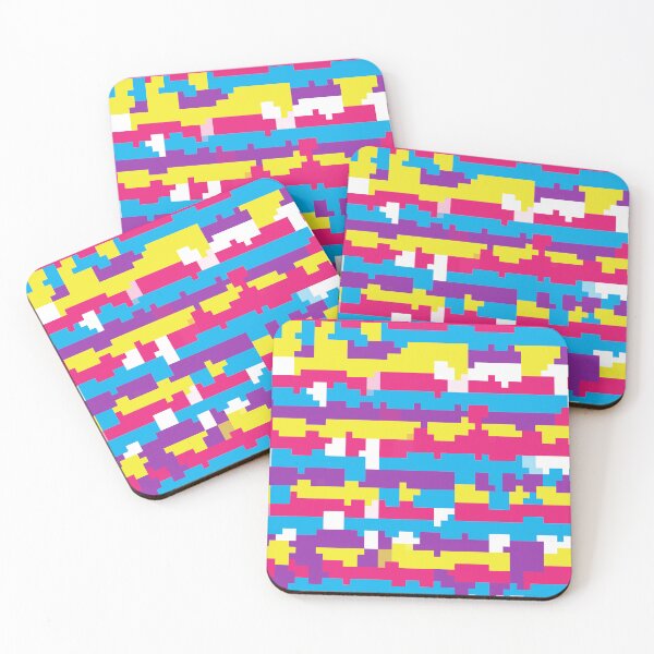 Item preview, Close-Up 80s Remix of Pixel City: Multicolored Horizontal Stripes designed and sold by IraNiva.