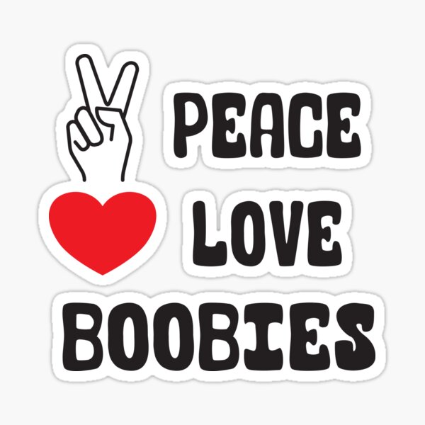 Item preview, Breastfeeding Is Awesome! Peace, Love and Boobies! designed and sold by ShikitaMakes.
