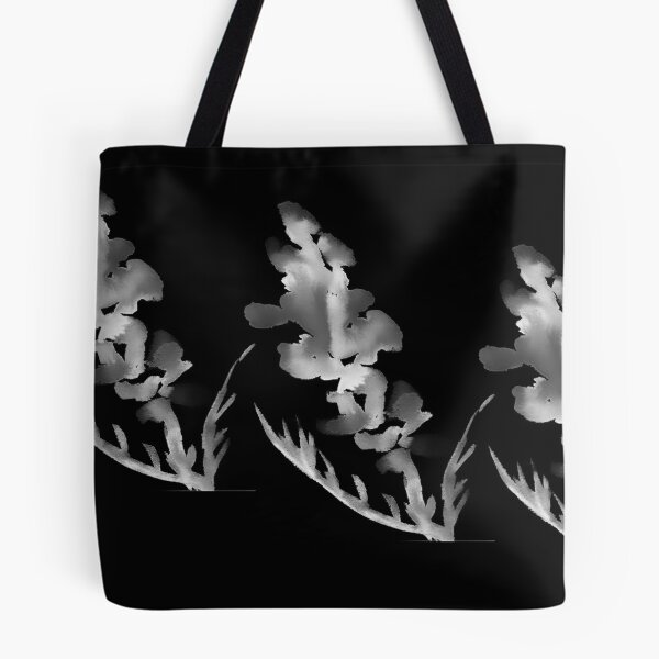 Item preview, White flowers on black  designed and sold by ABstudio.