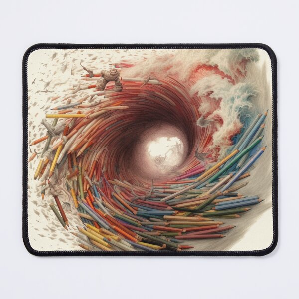 Item preview, Mesmerizing Wave Hole Pencil Art - Abstract Oceanic designed and sold by JustArtDesign9.