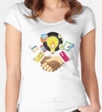 T-Shirt Partnership Breaks Prejudice Women's Fitted Scoop T-Shirt