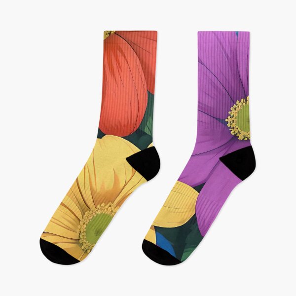 Item preview, Colorful hippie flowers designed and sold by Veendijk.