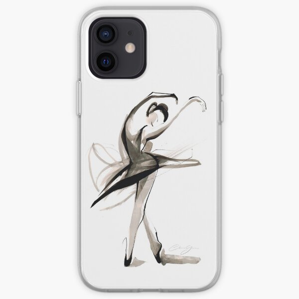 Expressive Watercolor Dance Drawing iPhone Soft Case