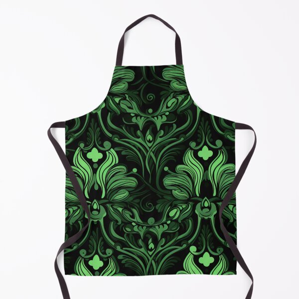 Artikelvorschau, Buntes Fantasiemuster schwarz grün Ornamente Spitzenmuster entworfen und verkauft von G-M-Designs.