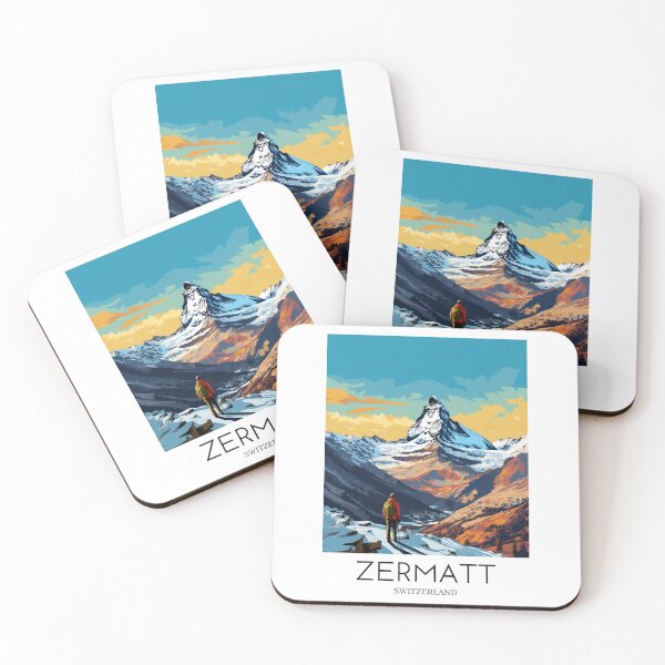 Item preview, A Pop Art Travel Print of Zermatt - Switzerland designed and sold by StudioRedKoala.