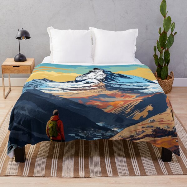 Item preview, A Pop Art Travel Print of Zermatt - Switzerland designed and sold by StudioRedKoala.
