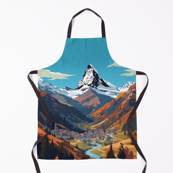 Item preview, A Pop Art Travel Print of Zermatt - Switzerland designed and sold by StudioRedKoala.