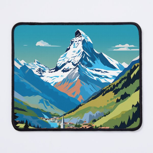 Item preview, A Pop Art Travel Print of Zermatt - Switzerland designed and sold by StudioRedKoala.