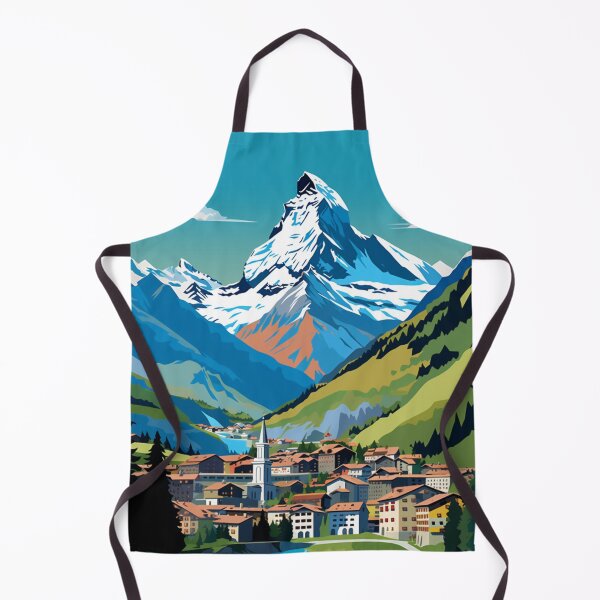 Item preview, A Pop Art Travel Print of Zermatt - Switzerland designed and sold by StudioRedKoala.