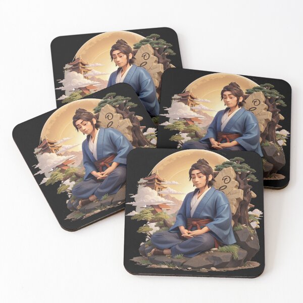 Item preview, Miyamoto Musashi Meditating designed and sold by TrendyPalette.