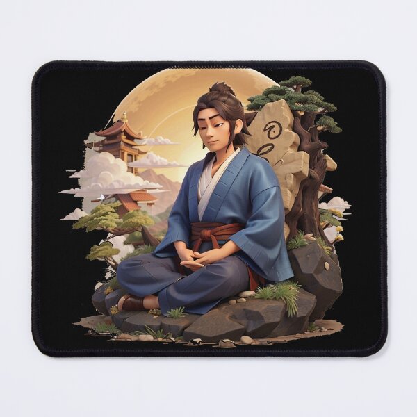 Item preview, Miyamoto Musashi Meditating designed and sold by TrendyPalette.