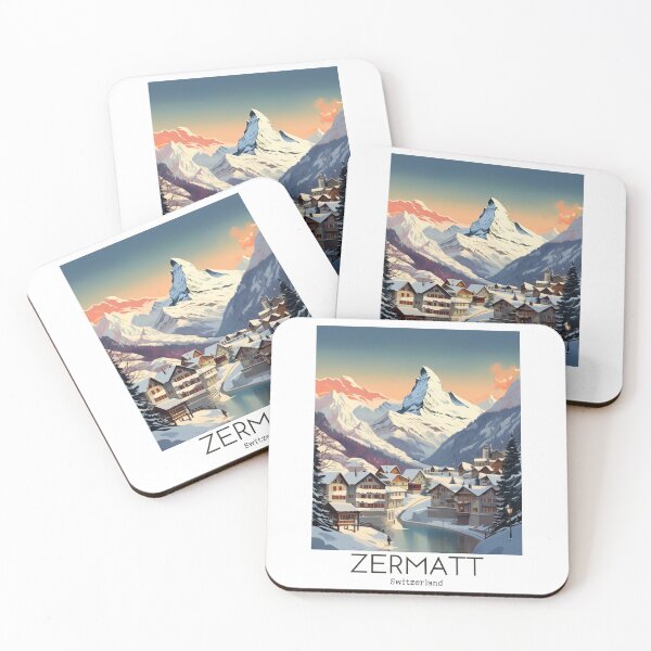 Item preview, A Vintage Travel Illustration of Zermatt - Switzerland designed and sold by GoodOldVintage.