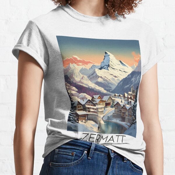 Item preview, A Vintage Travel Illustration of Zermatt - Switzerland designed and sold by GoodOldVintage.